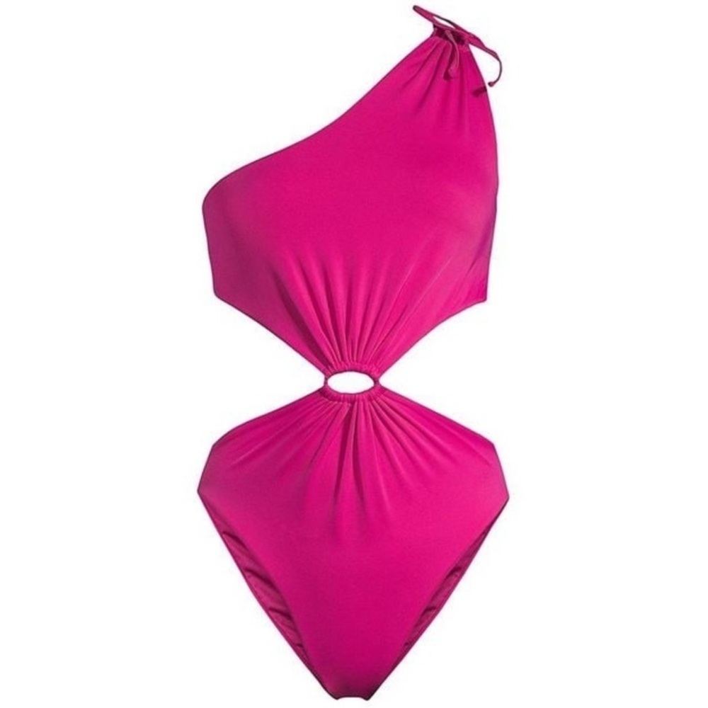 New Agua Bendita Bloom One-Piece Swimsuit Fuchsia Pink Large